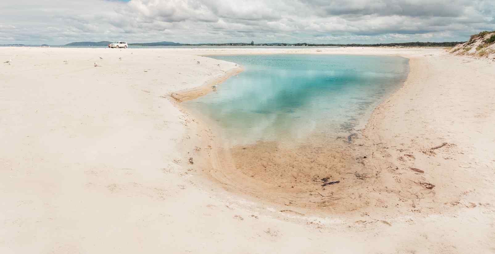 Beach water meeting sand