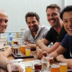 Group of Friends drinking at a brewery